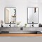 Rectangular Wall Mirror Metal Black Frame Bathroom Bedroom.